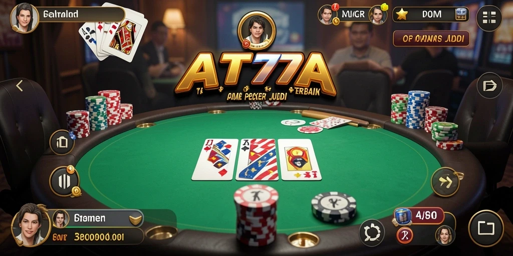 Screenshot menampilkan aksi seru permainan Poker di AT777.