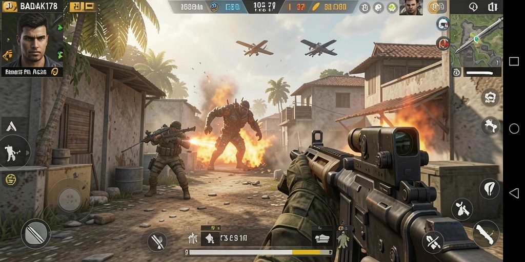Gameplay BADAK178 menunjukkan aksi tembak-menembak yang seru dan intens.