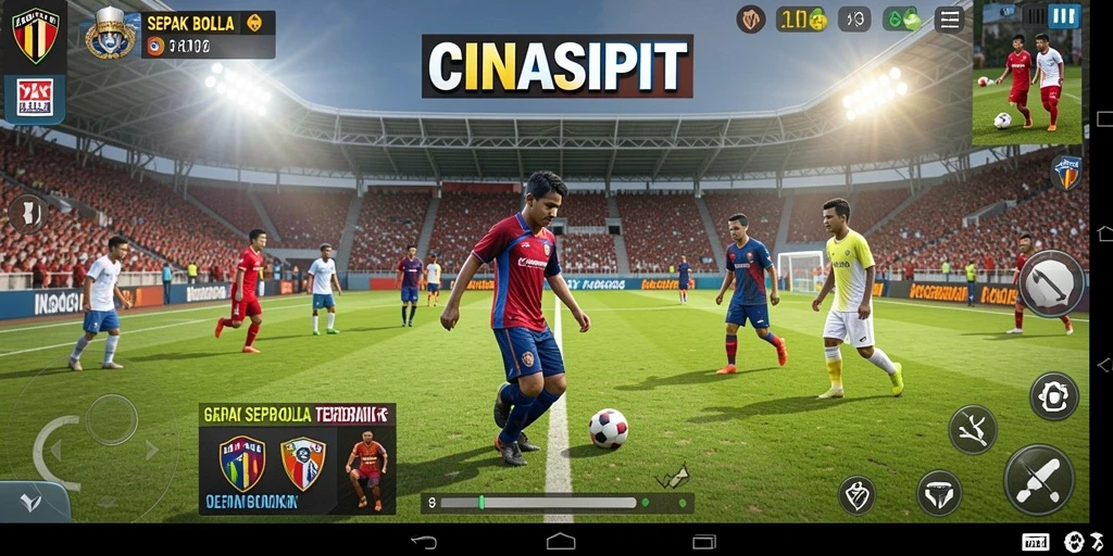 Tangkapan layar gameplay <strong>CINASIPIT</strong> menunjukkan aksi mendebarkan di lapangan.