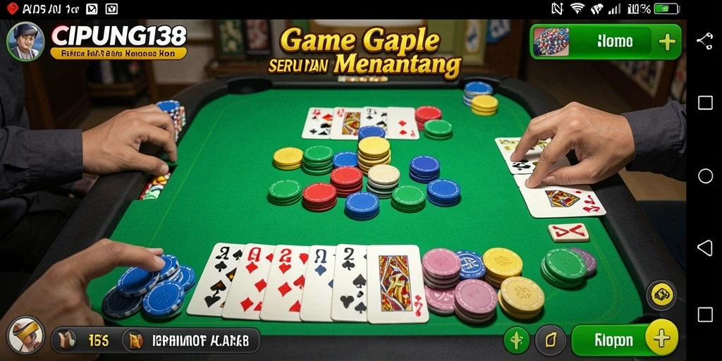 Tampilan menarik gameplay Gaple di CIPUNG138.