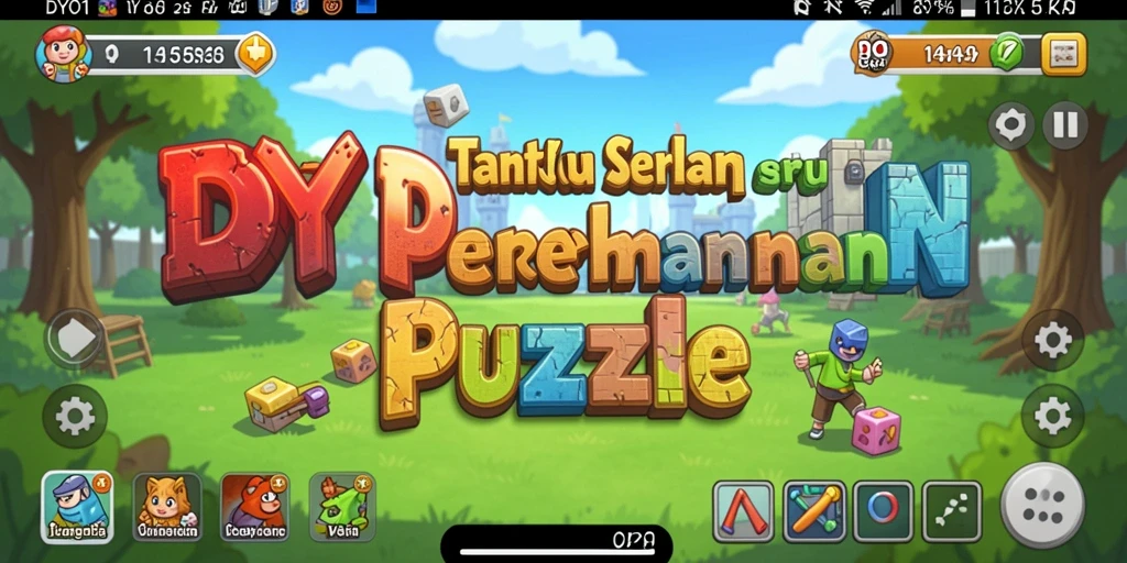 Tampilan gameplay DYO1 dengan tantangan puzzle yang menarik.