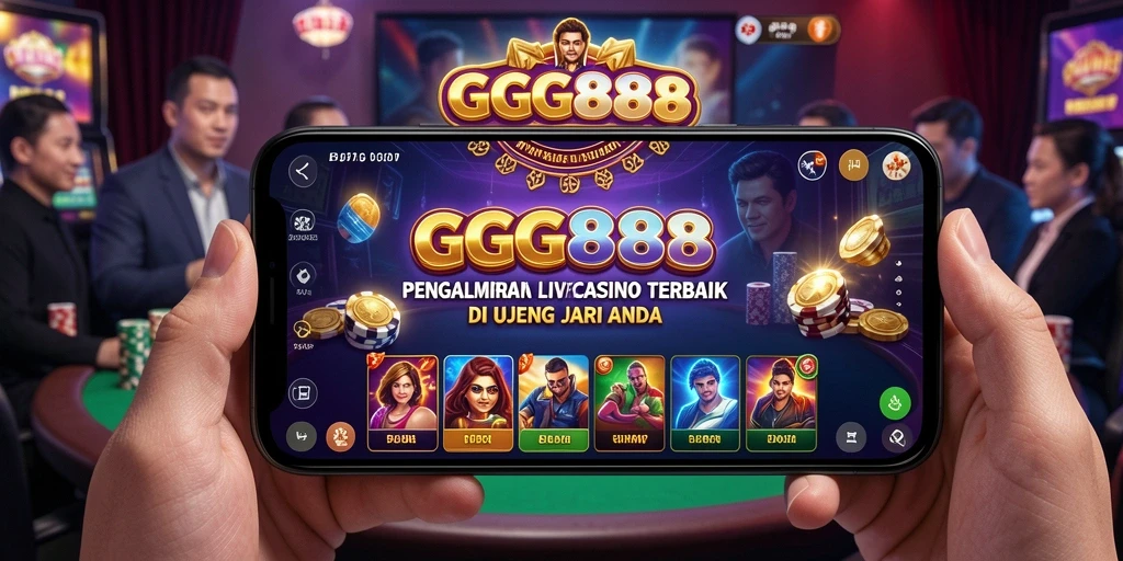 Tampilan gameplay GGG888 yang menampilkan suasana Live Casino yang mendebarkan.