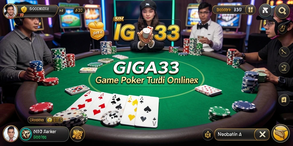Menampilkan gameplay Poker yang mendebarkan di GIGA33.