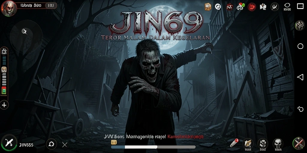 Screenshot menampilkan adegan gameplay menyeramkan dari JIN69.