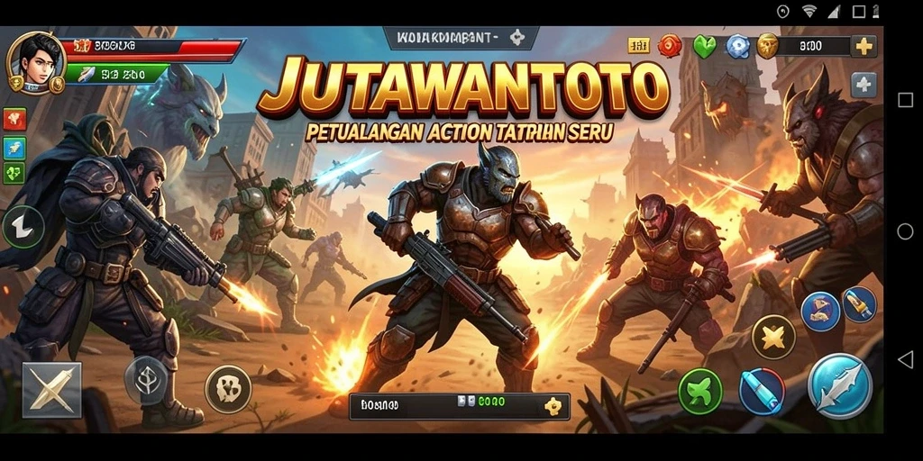 Gameplay aksi epik di JUTAWANTOTO yang penuh tantangan.