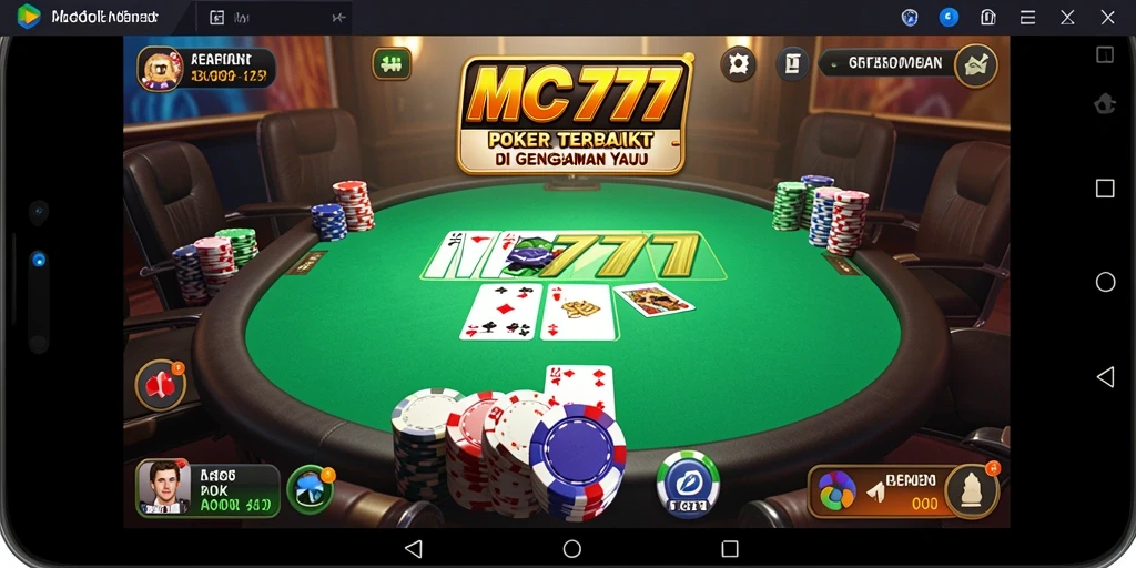 Tangkapan layar utama MC777 menunjukkan gameplay Poker yang seru dan interaktif.