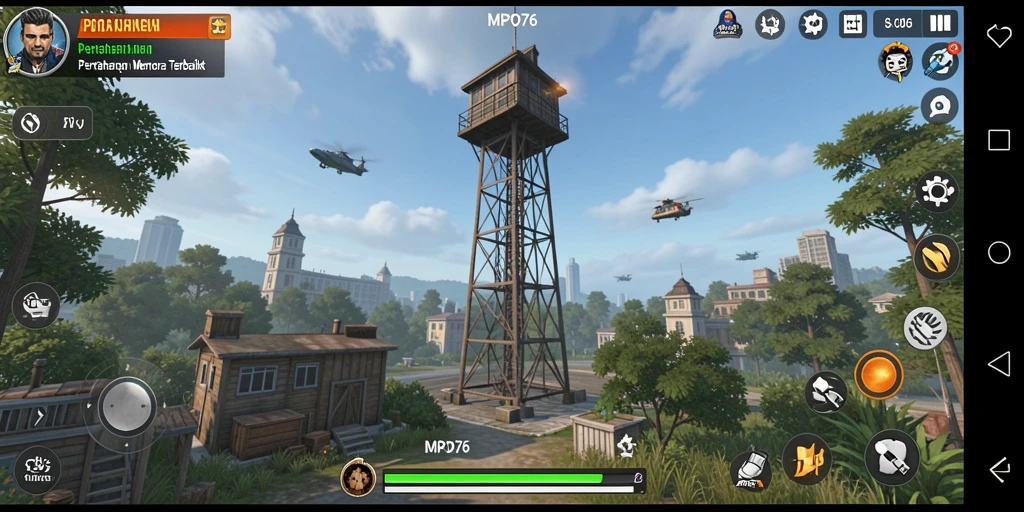 Tangkapan layar MPO76 dengan gameplay seru Tower Defense.