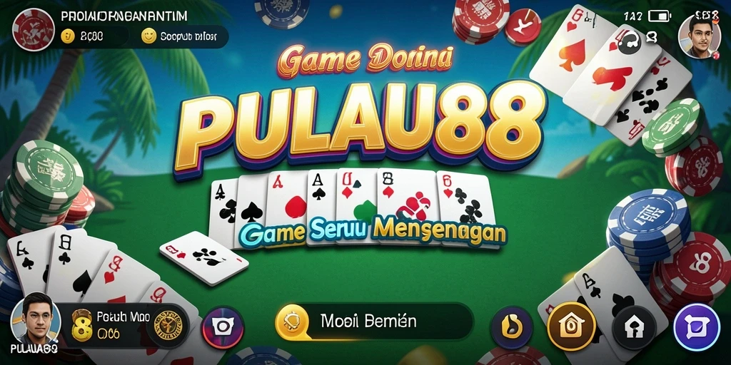 Screenshot menunjukkan aksi menyenangkan dalam permainan domino PULAU88.