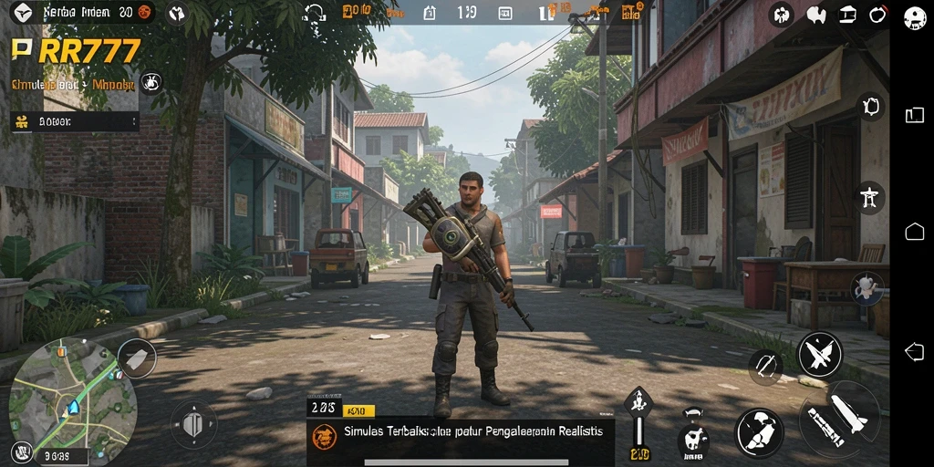 Screenshot gameplay RR777 menampilkan misi simulasi yang mendebarkan.