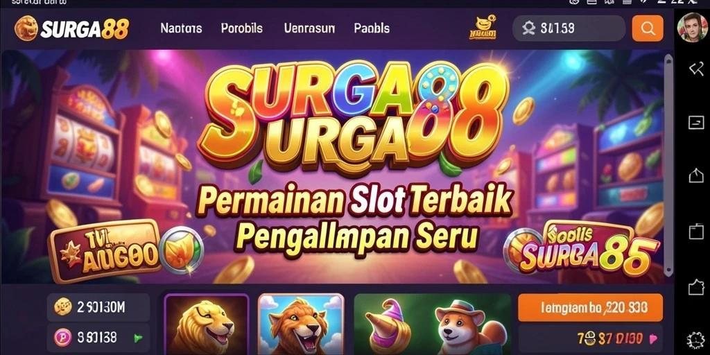 Tampilan gameplay slot SURGA88 yang menakjubkan dan menarik.
