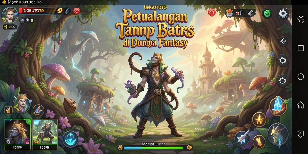 Screenshot gameplay UNGUTOTO yang menunjukkan momen petualangan epik.