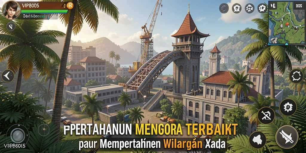 Tampilan gameplay Tower Defense dalam VIP805 yang menegangkan.