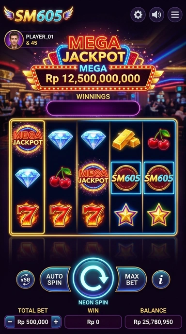 Tampilan antarmuka sm605 yang intuitif dan menarik.
